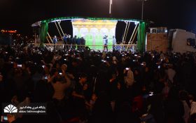 آیین رونمایی از دو نیمه ضریح خیمه‌گاه امام حسین(ع) و حضرت قاسم(ع) در بوشهر