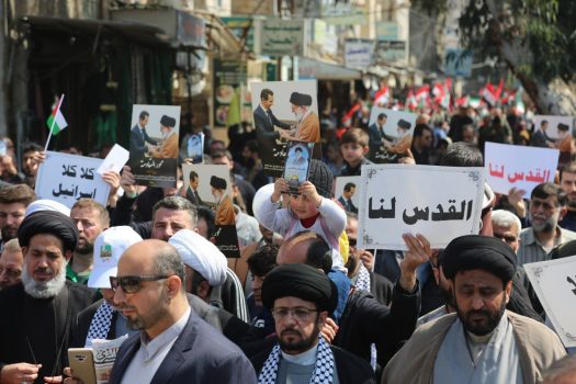 همبستگی باشکوه ملت سوریه با فلسطین در قالب تصویر